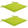 Sillas de jardín 2 uds con cojines verde brillante madera teca von , Gartenstühle - Ref: Foro24-3062219, Preis: 259,98 €, Rab...