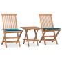 Set comedor de jardín plegable 3 piezas madera de teca cojines by , Garden sets - Ref: Foro24-3063202, Price: 163,57 €, Disco...