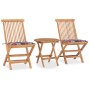 Set comedor de jardín plegable 3 piezas madera de teca cojines de , Conjuntos de jardín - Ref: Foro24-3063184, Precio: 164,96...