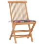 Set comedor de jardín plegable 3 piezas madera de teca cojines de , Conjuntos de jardín - Ref: Foro24-3063184, Precio: 164,96...