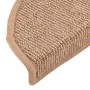 Alfombras de peldaños de escalera 15 uds marrón 56x17x3 cm de vidaXL, Alfombrillas para escalones - Ref: Foro24-149851, Preci...