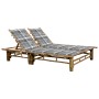 Tumbona con cojines para 2 personas bambú by , Loungers - Ref: Foro24-3063959, Price: 348,14 €, Discount: %