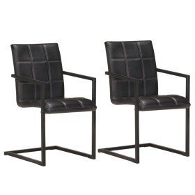 Sillas voladizas de comedor 2 unidades cuero auténtico negro von , Essstühle - Ref: Foro24-321852, Preis: 305,32 €, Rabatt: %