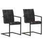 Sillas voladizas de comedor 2 unidades cuero auténtico negro von , Essstühle - Ref: Foro24-321852, Preis: 305,32 €, Rabatt: %