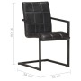 Sillas voladizas de comedor 2 unidades cuero auténtico negro von , Essstühle - Ref: Foro24-321852, Preis: 305,32 €, Rabatt: %