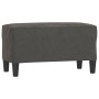 Banco de terciopelo gris oscuro 70x35x41 cm de , Bancos - Ref: Foro24-349398, Precio: 45,22 €, Descuento: %
