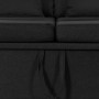 Sofá cama extraíble de 4 plazas tela negro de , Sofás - Ref: Foro24-287224, Precio: 1,00 €