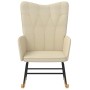 Silla mecedora de tela color crema von , Schaukelstühle - Ref: Foro24-327613, Preis: 113,34 €, Rabatt: %