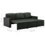 Sofá cama modular de 3 plazas cuero sintético gris de , Sofás - Ref: Foro24-288795, Precio: 522,77 €, Descuento: %