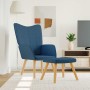Silla de relajación con reposapiés tela azul de , Sillones - Ref: Foro24-327934, Precio: 132,34 €, Descuento: %