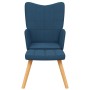 Silla de relajación con reposapiés tela azul de , Sillones - Ref: Foro24-327934, Precio: 132,34 €, Descuento: %