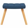 Silla de relajación con reposapiés tela azul de , Sillones - Ref: Foro24-327934, Precio: 132,34 €, Descuento: %