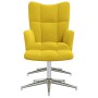 Sillón de relax con taburete terciopelo amarillo mostaza by , Armchairs - Ref: Foro24-328135, Price: 174,46 €, Discount: %