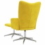 Sillón de relax con taburete terciopelo amarillo mostaza by , Armchairs - Ref: Foro24-328135, Price: 174,46 €, Discount: %