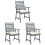 Sillas comedor de jardín 3 uds madera maciza acacia y cojines von , Gartenstühle - Ref: Foro24-3064430, Preis: 283,26 €, Raba...