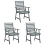 Sillas comedor de jardín 3 uds madera maciza acacia y cojines von , Gartenstühle - Ref: Foro24-3064430, Preis: 283,26 €, Raba...