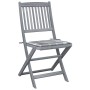 Sillas de jardín plegables 4 uds madera maciza acacia y cojines by , Garden chairs - Ref: Foro24-3064577, Price: 204,78 €, Di...