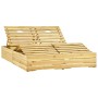 Tumbona doble y cojines gris taupé madera pino impregnada by , Loungers - Ref: Foro24-3065992, Price: 292,58 €, Discount: %