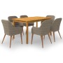Juego de comedor para jardín 7 piezas marrón by , Garden sets - Ref: Foro24-3067827, Price: 890,71 €, Discount: %