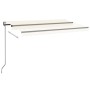 Toldo automático con LED y sensor de viento crema 400x350 cm by , Awnings - Ref: Foro24-3069192, Price: 791,79 €, Discount: %