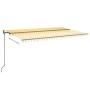 Toldo retráctil automático amarillo y blanco 500x350 cm by , Awnings - Ref: Foro24-3069228, Price: 568,52 €, Discount: %