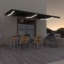 Toldo automático LED sensor de viento gris antracita 600x350 cm by , Awnings - Ref: Foro24-3069254, Price: 1,00 €, Discount: %
