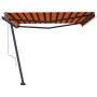 Toldo de pie automático naranja y marrón 450x300 cm by , Awnings - Ref: Foro24-3069770, Price: 578,88 €, Discount: %