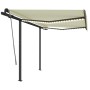 Toldo automático con LED sensor de viento color crema 3,5x2,5 m by , Awnings - Ref: Foro24-3070132, Price: 622,12 €, Discount: %