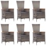 Juego de comedor de jardín 7 piezas ratán sintético gris by , Garden sets - Ref: Foro24-3070767, Price: 1,00 €, Discount: %