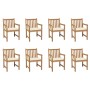 Sillas de jardín 8 uds madera maciza de teca cojines crema von , Gartenstühle - Ref: Foro24-3073060, Preis: 1,00 €, Rabatt: %