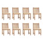 Sillas de jardín 8 unidades madera de teca con cojines von , Gartenstühle - Ref: Foro24-3073144, Preis: 979,58 €, Rabatt: %