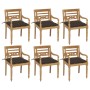Sillas Batavia 6 unidades madera maciza de teca con cojines von , Gartenstühle - Ref: Foro24-3073345, Preis: 759,98 €, Rabatt: %