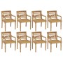 Sillas Batavia 8 unidades madera maciza de teca con cojines de , Sillas de jardín - Ref: Foro24-3073364, Precio: 1,00 €, Desc...