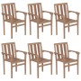 Sillas de jardín apilables 6 uds madera maciza teca con cojines by , Garden chairs - Ref: Foro24-3073422, Price: 776,34 €, Di...