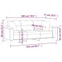 Sofá de 3 plazas con cojines tela de microfibra negro 180 cm by , Sofas - Ref: Foro24-3200980, Price: 356,27 €, Discount: %
