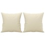 Sofá de 2 plazas con cojines cuero sintético color crema 140 cm by , Sofas - Ref: Foro24-3200989, Price: 307,35 €, Discount: %