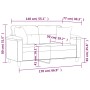 Sofá de 2 plazas con cojines cuero sintético color crema 140 cm by , Sofas - Ref: Foro24-3200989, Price: 307,35 €, Discount: %