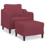 Sillón con taburete tela rojo tinto 60 cm von , Sofas - Ref: Foro24-3201133, Preis: 189,63 €, Rabatt: %