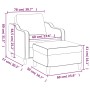 Sillón con taburete tela rojo tinto 60 cm von , Sofas - Ref: Foro24-3201133, Preis: 189,63 €, Rabatt: %