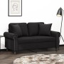 Sofá de 2 plazas con cojines terciopelo negro 120 cm by , Sofas - Ref: Foro24-3200940, Price: 271,06 €, Discount: %