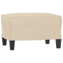 Sofá de 3 plazas y taburete tela microfibra crema 180 cm von , Sofas - Ref: Foro24-3201235, Preis: 392,96 €, Rabatt: %