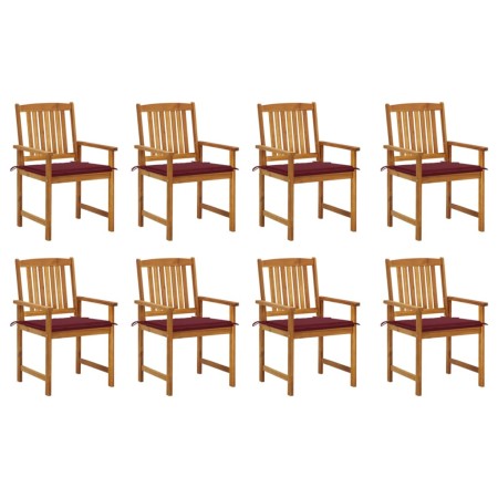 Sillas de jardín con cojines 8 uds madera maciza de acacia de , Sillas de jardín - Ref: Foro24-3078175, Precio: 639,12 €, Des...