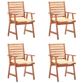 Sillas comedor de jardín y cojines 4 uds madera maciza acacia von , Gartenstühle - Ref: Foro24-3078322, Preis: 311,03 €, Raba...
