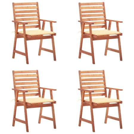 Sillas comedor de jardín y cojines 4 uds madera maciza acacia von , Gartenstühle - Ref: Foro24-3078322, Preis: 311,03 €, Raba...