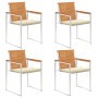 Sillas de jardín y cojines 4 unidades madera maciza de acacia by , Garden chairs - Ref: Foro24-3078472, Price: 459,82 €, Disc...