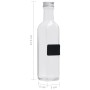 Botellas de vidrio con tapón de rosca 20 uds cuadradas 250 ml