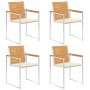 Sillas de jardín 4 unidades con cojines madera maciza teca von , Gartenstühle - Ref: Foro24-3078556, Preis: 539,51 €, Rabatt: %