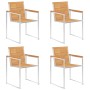 Sillas de jardín 4 unidades con cojines madera maciza teca von , Gartenstühle - Ref: Foro24-3078556, Preis: 539,51 €, Rabatt: %