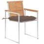Sillas de jardín 4 unidades con cojines madera maciza teca by , Garden chairs - Ref: Foro24-3078577, Price: 556,62 €, Discoun...