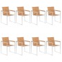 Sillas de jardín y cojines 8 unidades madera maciza de acacia by , Garden chairs - Ref: Foro24-3078627, Price: 1,00 €, Discou...